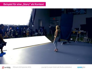 Beispiel für eine „Story“ als Kontext
Mittwoch, 28. September 2016 copyright Scompler GmbH (alle Rechte vorbehalten)
 
