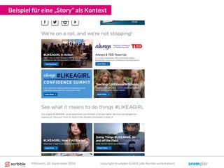 Beispiel für eine „Story“ als Kontext
Mittwoch, 28. September 2016 copyright Scompler GmbH (alle Rechte vorbehalten)
 