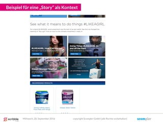 Beispiel für eine „Story“ als Kontext
Mittwoch, 28. September 2016 copyright Scompler GmbH (alle Rechte vorbehalten)
 
