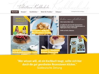 "Wer wissen will, ob ein Kochbuch taugt, sollte sich hier 
durch die gut geordneten Rezensionen klicken."  
Süddeutsche Zeitung
 