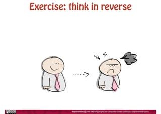 Exercise: think in reverse
 