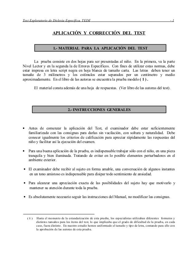 Test exploratorio de dislexia