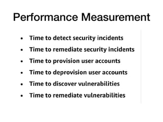 Performance Measurement
 