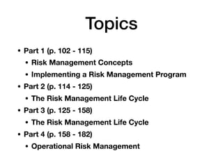 CNIT 160: Ch 3b: The Risk Management Life Cycle Slide 2