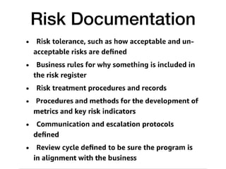 Risk Documentation
 