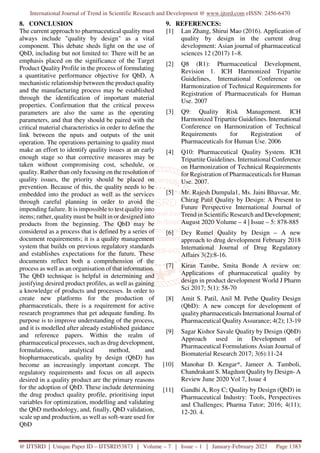 “Current Approach of Quality by Design” An Overview | PDF