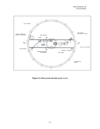 OPS/CEPIS/05.160
UNATSABAR
- 21 -
Figura 14. Reservorio elevado (corte A-A).
 