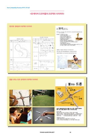 Part 2. MakerEdu Practice 메이커 교육 실천
YOUNG MAKER PROJECT 36
영 메이커 도전자들의 프로젝트 다이어리
뱀 로봇: 정희윤의 프로젝트 다이어리
물을 나르는 드론: 성지호의 프로젝트 다이어리
 