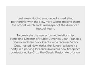 hublot ny giants watch