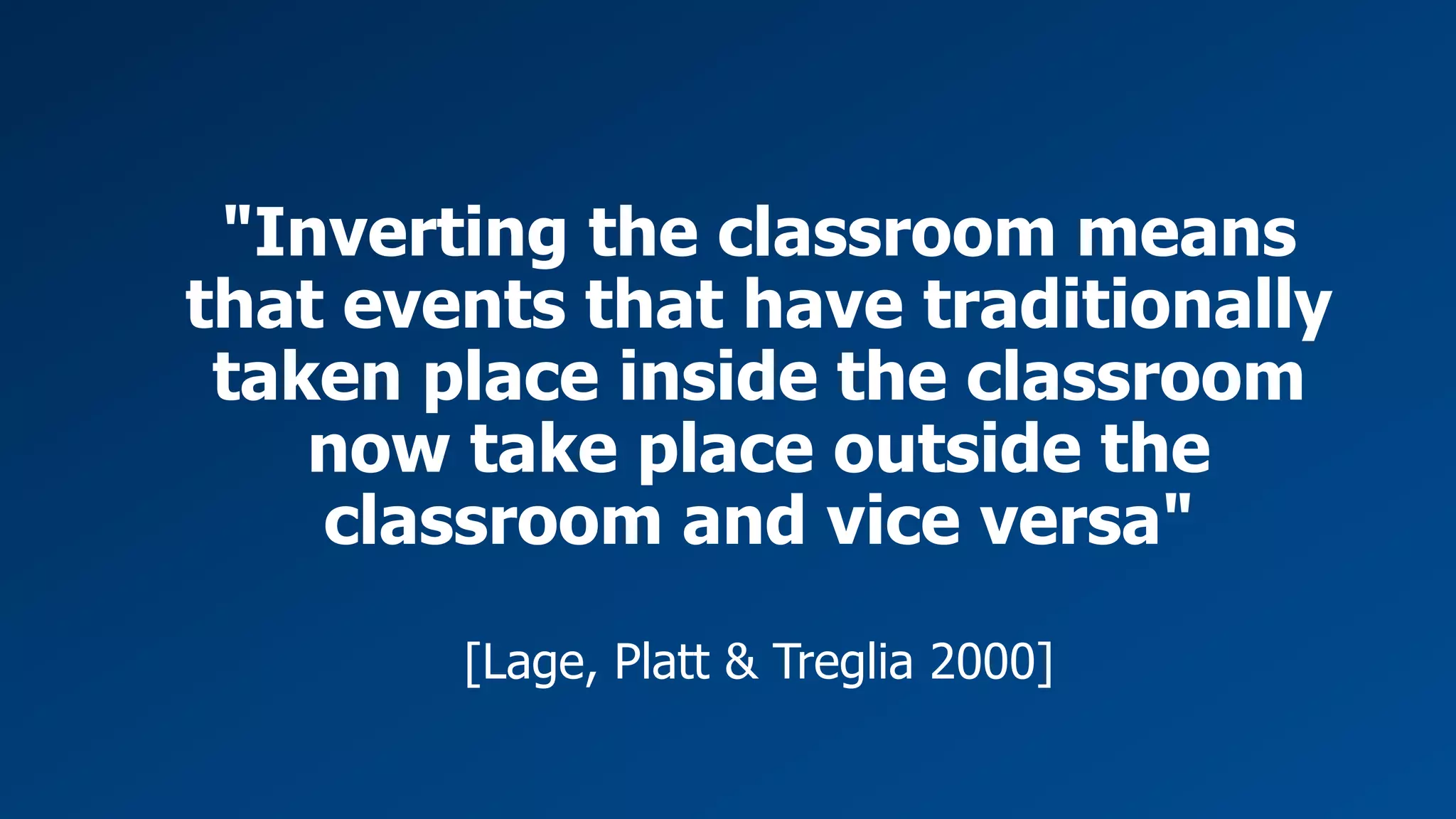 Slide 7 | KM Competence Development with Flipped Classroom | Barbara Geyer-Hayden
Wissensmanagement
Konzepte
Franz Barachini
Barbara Geyer-Hayden
Projekt- und
Prozessmanagement
Roman Hartl
Christian Katschnig
"Inverting the classroom means
that events that have traditionally
taken place inside the classroom
now take place outside the
classroom and vice versa"
[Lage, Platt & Treglia 2000]
 