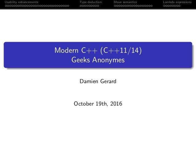 Modern C C 11 14