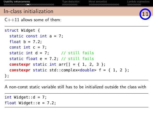 Modern c++ (C++ 11/14)