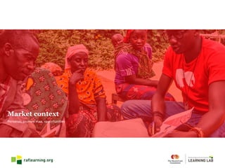 Market context
Personas,	journey	map,	opportunities
 