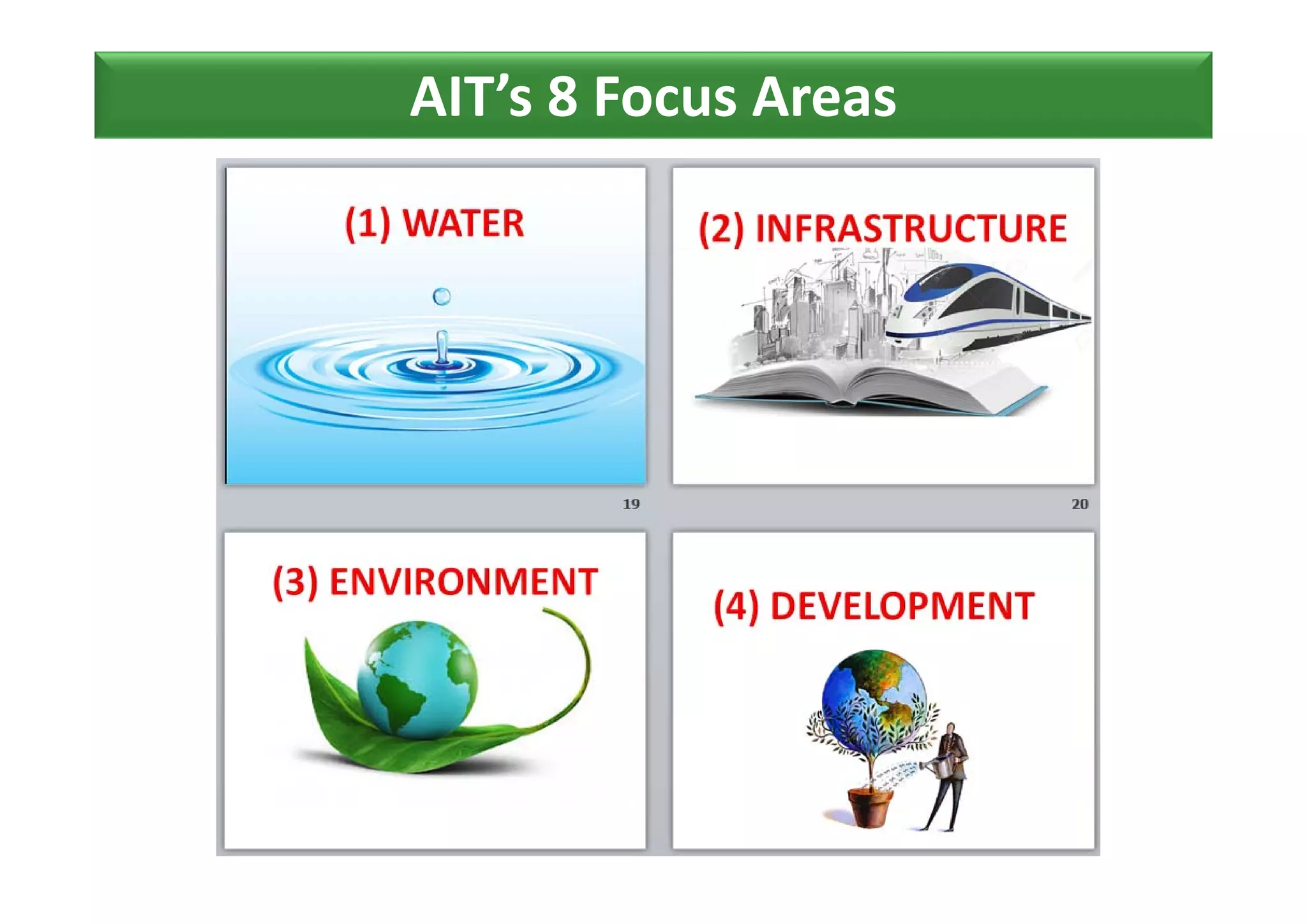 AIT’s 8 Focus Areas
 