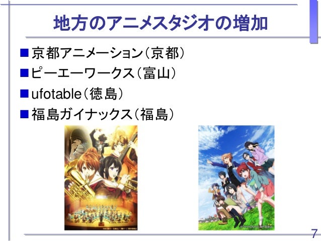 地方アニメスタジオの可能性 コンテンツ研究の蓄積から Possibilities Of Local Animation Studios 地方アニメスタジオの可能性 コンテンツ研究の蓄積から Possibilities Of Local Animation Studios