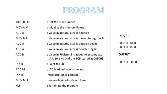 Code Conversion in 8085 Microprocessor | PPTX | Programming Languages ...