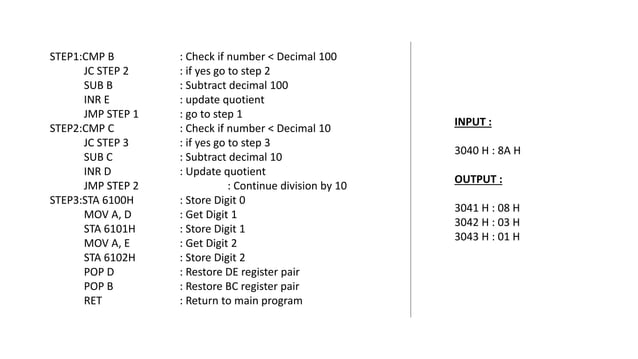 Code Conversion in 8085 Microprocessor | PPT