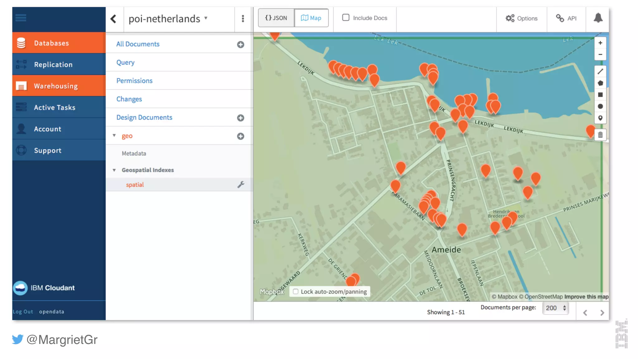 @MargrietGr
▪ geospatial index
▪ show map with 100 cities :-)
 