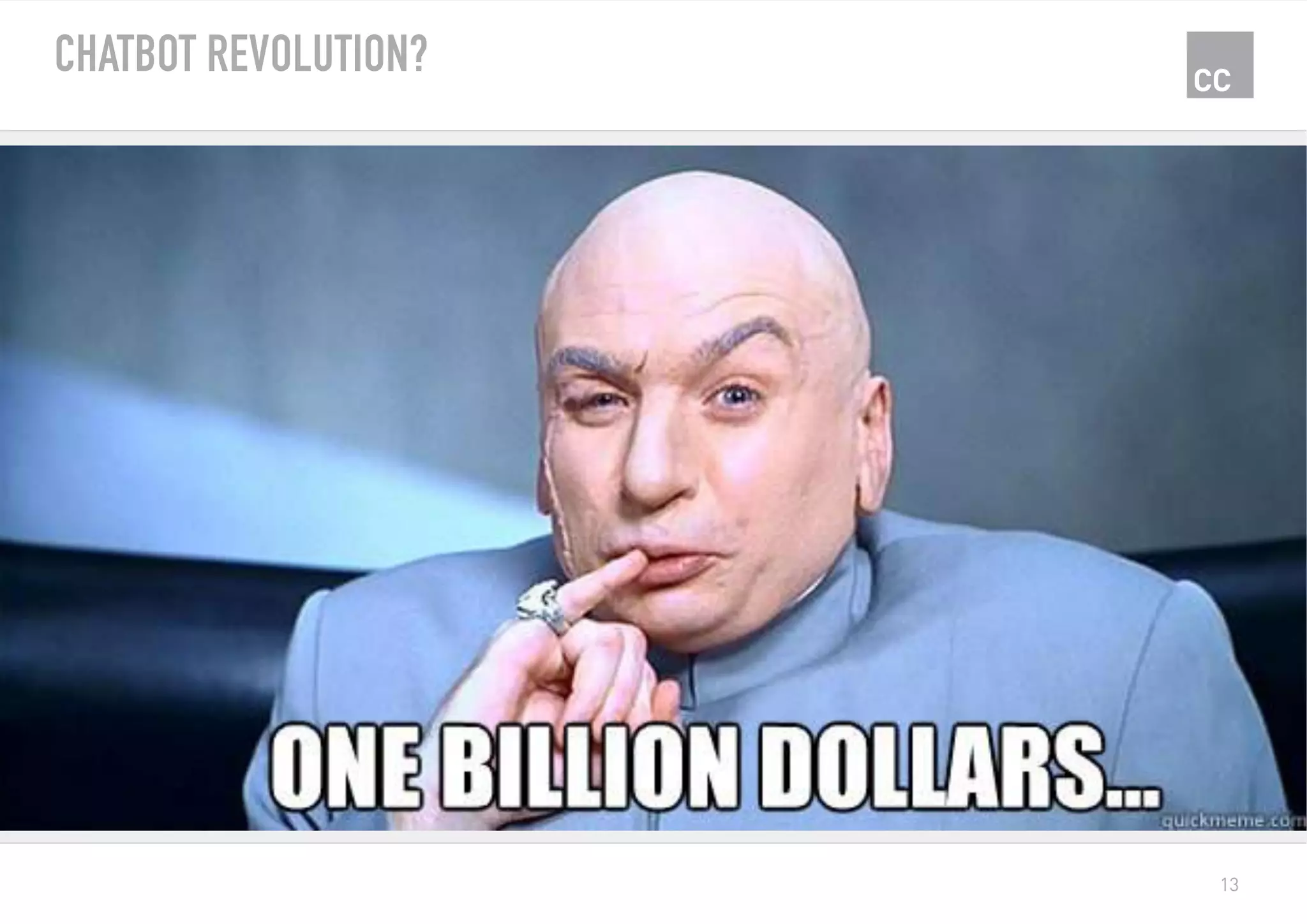 13
CHATBOT REVOLUTION?
 