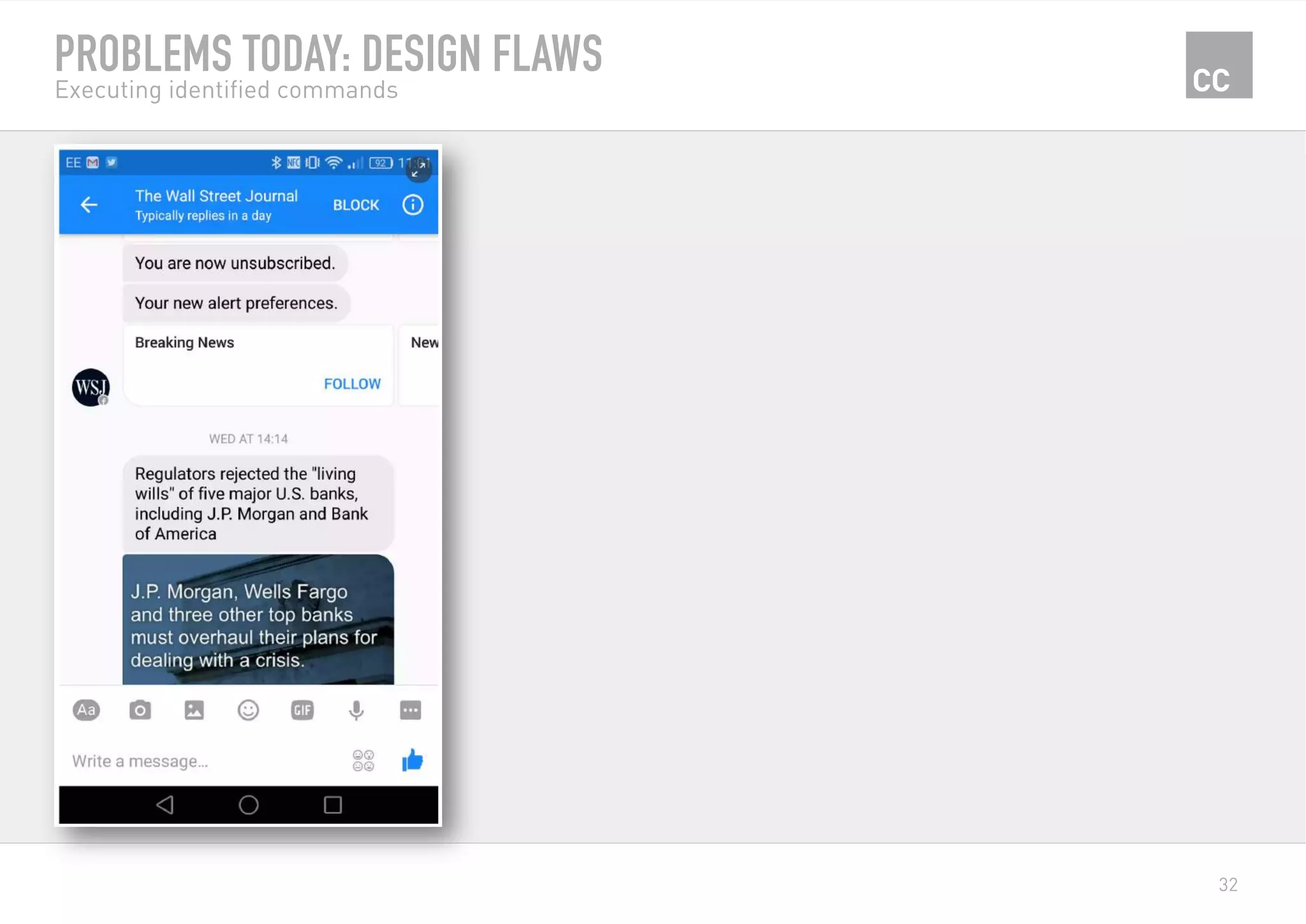 32
PROBLEMS TODAY: DESIGN FLAWS
Executing identified commands
 