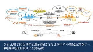 什么 ？因 他 已 在数以百万 的用 中 及 了一为 呢 为 们 经 计 户 测试 开创
独特的商 模式：生 系种 业 态 统
 