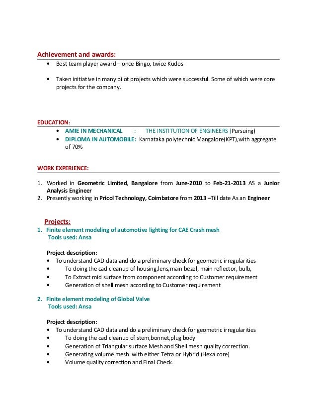 resume of mohaammed nishar with 4 10yr ansa exp resume team player wording