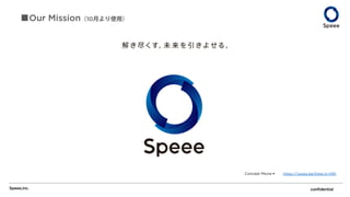Speee,inc. confidential
■Our Mission（10月より使用）
Concept Movie ▶ https://youtu.be/k1eg-U-Hll0
 