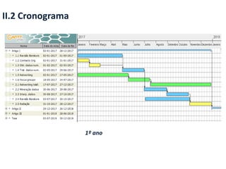 II.2 Cronograma
1º ano
 