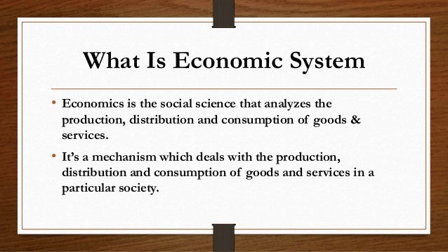 what is an economic system