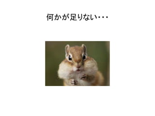 何かが足りない・・・
　	
 