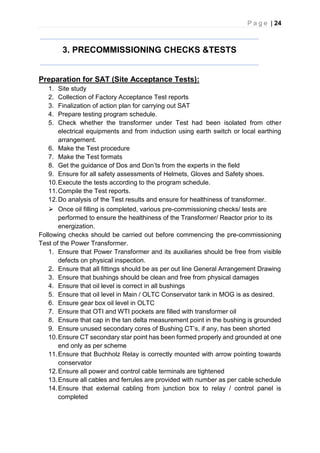 summer internship report on erection, commissioning and pre ...