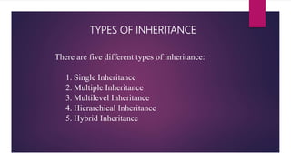EASY TO LEARN INHERITANCE IN C++ | PPT