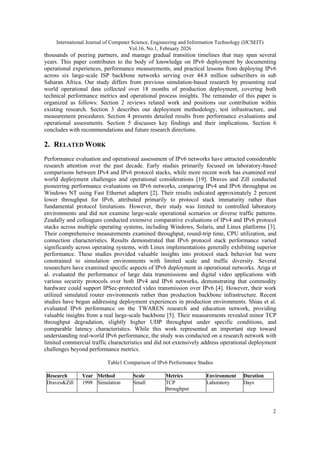 OPERATIONAL LESSONS FROM IPV6 DEPLOYMENT IN LARGE SCALE ISP BACKBONE ...