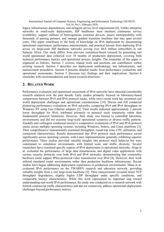 OPERATIONAL LESSONS FROM IPV6 DEPLOYMENT IN LARGE SCALE ISP BACKBONE ...