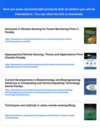 Advances in Remote Sensing Technology and the Three Poles 1st Edition ...