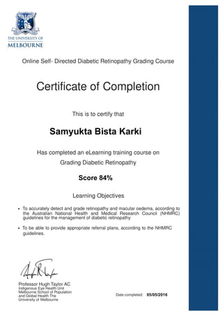  
	
  
	
  
Samyukta Bista Karki
Score 84%
05/05/2016
 