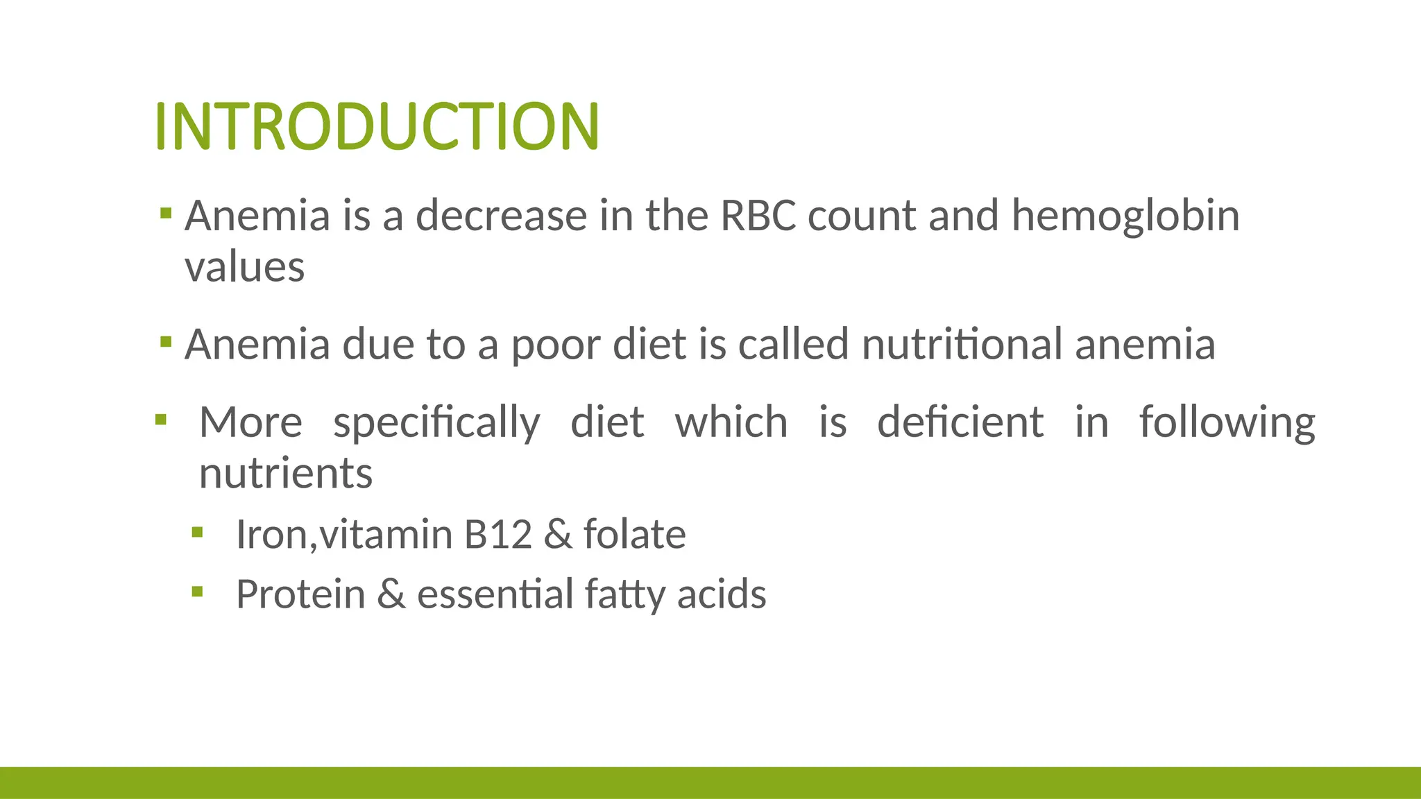 Diet in Nutritional Anemia iron deficiency PPT