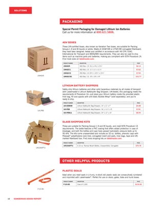 Dangerous Goods Report | Vol. 7 | PDF