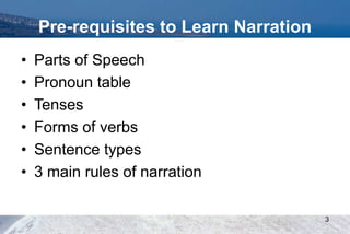 16, 17. 18 narration direct indirect | PPT