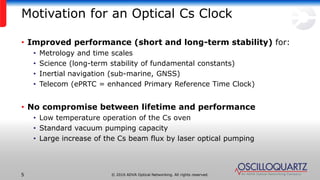 Preliminary Test Results: High Performance Optically Pumped Cesium Beam ...
