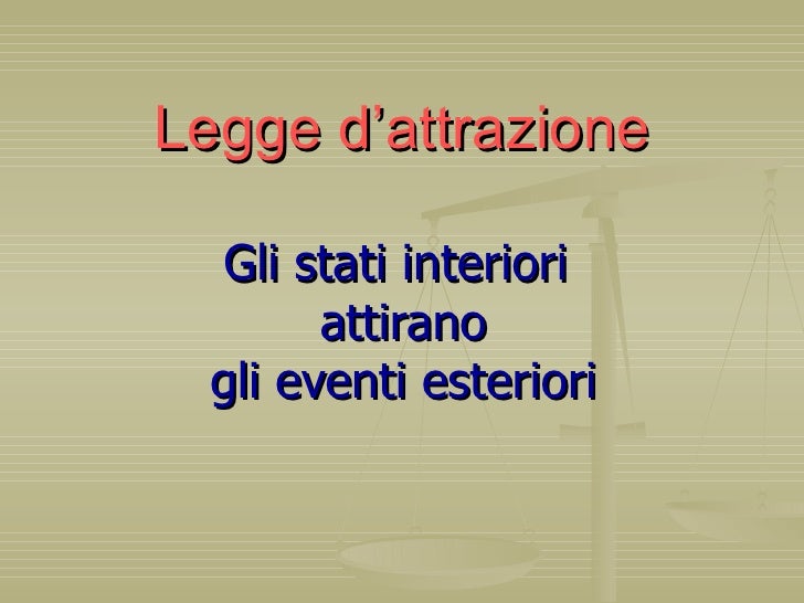 Legge Di Attrazione