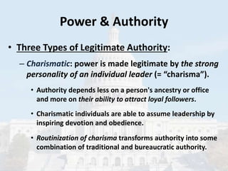 Charisma Types Week 9: Government and the Economy | PPTX