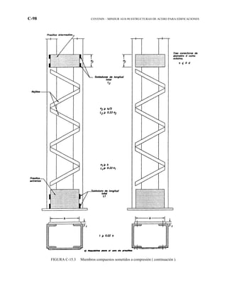 C-98 COVENIN – MINDUR 1618-98 ESTRUCTURAS DE ACERO PARA EDIFICACIONES
FIGURA C-15.3 Miembros compuestos sometidos a compresión ( continuación ).
 