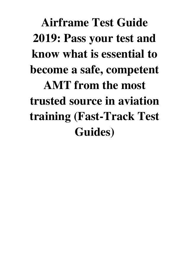 Airframe Test Guide 2019 ASA Test Prep Board Pass your test and
