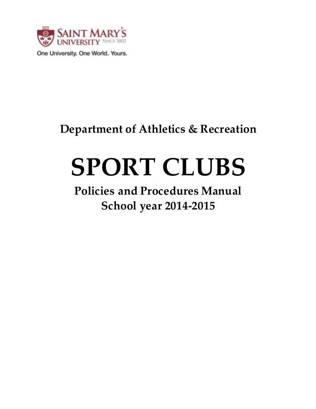 Club Policy Manual 20142015 updated April 17th 2014 (1)