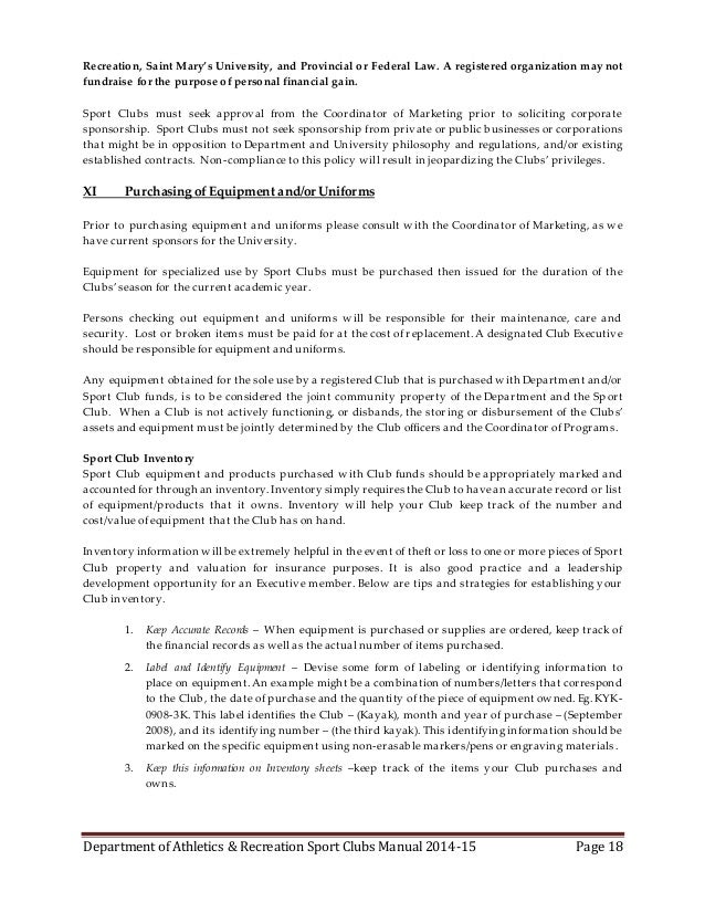 Club Policy Manual 20142015 updated April 17th 2014 (1)