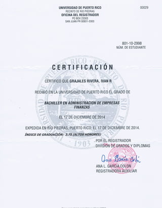 Certificacion - Ivan Grajales