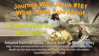 161 What Jesus Said About His Death Burial and Resurrection