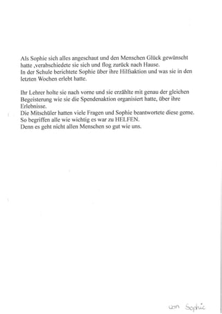 Menschen in Not - Sophie hilft