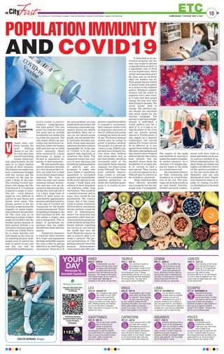 iruses have sud-
denly become the
most defining
things in our life.
In a way, they have
started controlling
human behaviour
and, unfortunately, the life
span of so many hapless
victims of their invasion.
The human race might now
be in a continuous struggle
with the viruses and the
certainty of life may be-
come a thing of the past.
The existing Covid19 pan-
demic will change the life-
style forever if it is allowed
to stay for a couple of years.
The pre - covid lifestyle
might be very difficult to
achieve in near future and
maybe, never again. This
gloomy picture is not my
futuristic projection but the
stupidity of global leader-
ship indicates this possibil-
ity. The virus may go on
mutating as myopic leaders
might not be able to see the
broader picture because of
their egoistic attitude. I, as
a frontline clinician against
Covid19, see a bleak future
for so many families and
individuals as the virus go
on mutating because some
people want to control the
seats of power at any cost
and this can only be
achieved by mobilising hys-
terical crowds at politico-
religious congregations.
But what power? The real
power lies with the virus at
this point and no worldly
armaments can defeat this
invisible live particle. The
only power which can neu-
tralize this destructive de-
mon lies within the human
body and that one is called
active immunity which
when acquired by a large
percentage of people is
termed as population im-
munity or herd immunity
.
We need powerful pop-
ulation immunity because,
in a viral invasion like Cov-
id19, our body has to fight
on two fronts almost simul-
taneously. The virus in-
vades the body and causes
immense cellular destruc-
tion and may even get de-
stroyed in this process. But,
during this short period of
3 to 4 days, large loads of
debris of dead tissue be-
come food for opportunistic
bacteria and these bacteria,
in the case of Covid19, are
responsible for the deadly
atypical pneumonia. There
is significant damage to the
liver and heart as well. All
this makes a mighty man
just a sitting duck. This is,
hence, of paramount im-
portance that the public
should know about herd im-
munity
.
Population immunity
is achieved when between
60 to 70 per cent population
develops antibodies against
the virus either by getting
infected or by receiving the
vaccination. These 60 to 70
per cent antibody carrying
people shall now protect the
remaining vulnerable pop-
ulation, mainly the elderly
and children. Here, the vi-
rus can not spread across
people, can not mutate free-
ly and hence becomes sub-
dued. It may cause sporadic
infections but that is always
manageable. So, in the case
of Covid19, it is the race
against time especially in
countries like India. The
mammoth nation has a his-
tory of poor planning and
botched up implementation
of policies and pro-
grammes. It might take
years before a significant
population is vaccinated
properly and scientifically.
As far as my opinion is con-
cerned, I think India will
achieve its herd immunity
via infection rather than
vaccination. This would be
a painful situation and so
many lives would be lost
prematurely. The country
claims that it has immu-
nised its senior citizens by
the first shot of vaccination
but has anybody raised the
issue of immunosenes-
cence? I’m surprised that
specialists other than pre-
ventive medicine people are
at the forefront giving their
biased opinion regarding
the success of vaccination
but would that save the
lives? Would the country be
able to achieve what it in-
tends to achieve? The pic-
ture presentation of VIPs
getting a jab won’t serve the
purpose. Immunosenes-
cence means that older peo-
ple lose a significant ability
to respond to vaccination,
their immune system is not
as responsive and active as
that of children and young-
er people say below 40 years
of age. The human immune
system goes on losing its
power to produce antibod-
ies quickly as a person ad-
vances in age. Elderly peo-
ple need more frequent vac-
cine shots than children
and young adults and, as
per some studies, should be
vaccinated early in the
morning for better immune
response. Are these norms
being followed? Are these
basic scientific observa-
tions visible or well-pub-
lished? It is a pandemic of
immense proportion, no
doubt, but a botched up pro-
gram is, in reality, no pro-
gram.
If India fails in its vac-
cination program, the hu-
man cost might be beyond
comprehension as there is
a significant risk of third
or even fourth wave. Three
or four state elections aren’t
far away and we all know
what our leaders can do.
Then people always remain
in denial mode and gather
as a crowd on the slightest
pretext. Religious competi-
tiveness has the power to
suppress every sane voice.
It is high time that people
change the way they have
been living for decades. The
social norms need to
change. The political par-
ties should use television
and social media for the
election campaign. The
journey to spiritual enlight-
enment is individual, a
crowd gathers just for a
hack of it. It is time to ac-
cept the power of the virus
and our limited options
against it. Furthermore, it
may appear as a negative
commentary but vaccine
against Flu viruses can not
be as effective as it was
against more stable viruses
like polio and smallpox and
may require more frequent
shots at shorter intervals at
least initially. Now the
question arises about the
availability of so many dos-
es of vaccine in such a
short period. Thus, vaccine
as a saviour appears to be a
difficult goal to achieve as
far as India is concerned.
Mask could have been
more effective provided
worn properly but the way
people wear it is laughable.
The quality of the mask
and methods of wearing it
makes the mask a complete-
ly useless measure. As a
clinician, I’ve stopped plac-
ing my hopes on the mask
as a containment tool.
My maximum stress is
on body distancing and
avoidance of crowd forma-
tion at all cost. The mar-
riage can be held strictly as
an ‘only family’ function,
faithful can easily commu-
nicate with their Gods at
home and media can be eas-
ily used as a method of po-
litical communication. All
these things are doable and
highly cost-effective. Out of
all the options available to
us, this one can be done im-
mediately and can save
thousands of lives. Popula-
tion immunity alone is ca-
pable of taming Covid19,
try developing it or be ready
to perish.
10
ETC
AHMEDABAD | TUESDAY, MAY 4, 2021
www.firstindia.co.in I www.firstindia.co.in/epaper/ I twitter.com/thefirstindia I facebook.com/thefirstindia I instagram.com/thefirstindia
F
A
C
E
O
F
T
H
E
D
A
Y
EVELYN ESPADAS, Blogger
LEO
JULY 24 - AUGUST 23
You manage to keep people
who matter on your right
side on the social front.
There are many who will
support you when you really require
them. Meeting friends and relatives,
you hit out well with is indicated
today. Acquisition of property is in the
pipeline for some.
LIBRA
SEPT 24 - OCTOBER 22
You are likely to remain
socially active by meeting
whoever you can and
expanding your circle. A
property owned by you is likely to
give you good returns. Job seekers
may be in for a long wait for getting a
suitable job. Love and care bestowed
on partner is set to make the day.
ARIES
MAR 21 - APR 20
Professionally, you may
feel on the top of the world
as things move favourably.
Excellent showing on the
academic front will help you join the
lead pack. Your image on the social
front shines bright, as you remain at
your helpful best. Marriage of
someone in the family will get fixed.
SAGITTARIUS
NOV 23 - DEC 22
This is one of your luckiest
days in which you are
poised to achieve the
unachievable! This is a
rewarding day to grab the benefits.
Your performance on a specific task is
likely to come up for praise by those
who matter. Salary increase may
become a reality for some.
GEMINI
MAY 21 - JUNE 21
This is an excellent day
that promises to boost
your image both on the
social and professional
fronts. Winning a lucrative deal on
the business front is indicated and
will help in furthering your interests.
Taking some time off from the
routine will help you rejuvenate.
AQUARIUS
JAN 21 - FEB 19
Someone can ask you for a
favour on the professional
front. You are likely to settle
well in your work routine
today. At times it is best to keep your
opinions to yourself. A positive
influence on health by changed lifestyle
will be quite apparent. This is an ideal
day for planning an outing.
TAURUS
APR 21 - MAY 20
You continue to excel on
the academic front.
Appreciation comes to you
for something achieved on
the professional front. A deeper
understanding with the one you love
can be expected and help strengthen
the loving bonds. You may find a
juicy gossip session fulfilling!
CAPRICORN
DEC 23 - JAN 20
Those trying to raise a loan
will meet with success.
Moonlighting promises to
earn good money for
some. Choosing healthy alternatives
over junk food is likely to have a
positive effect on your health. Handle
an off-mood family elder with tact.
Your helpful nature will reward you.
VIRGO
AUG 24 - SEP 23
A get together with cousins
and friends will bring in the
fun element. Those looking
for jobs may have to pull
up their socks to prepare for the
upcoming interviews. Your hard work
will be quite visible in bringing a
project to success. This is a good
day to meet people in your circle.
CANCER
JUNE 22 - JULY 23
Your standing on the social
front may get the boost it
deserves. A comparatively
cooler time at work may
come as a big relief to some.
Someone with his or her self-interest
in mind is likely to appease you. You
cannot help but appreciate your rival
on the social front.
PISCES
FEB20 - MARCH 20
A financially sound
investment is likely to
come your way. Your hard
work is likely to be
recognised and get you back into the
rat race. Initiatives taken by you on
the professional front are likely to be
appreciated by all. Good earning is
set to improve your quality of life.
SCORPIO
OCT 23 - NOVEMBER 22
Financial front grows
stronger as you come
across big money. TV stars
may have to wait for some
more time to fetch new projects.
Students are likely to add a feather in
their cap by bringing in brilliant
results in the studies. Timing is the
key for you to achieve goals.
YOUR
DAY
Horoscope by
Saurabbh Sachdeva
POPULATION IMMUNITY
AND COVID19
DR RAMAWTAR
SHARMA
ramawatarf132
@gmail.com
V
 